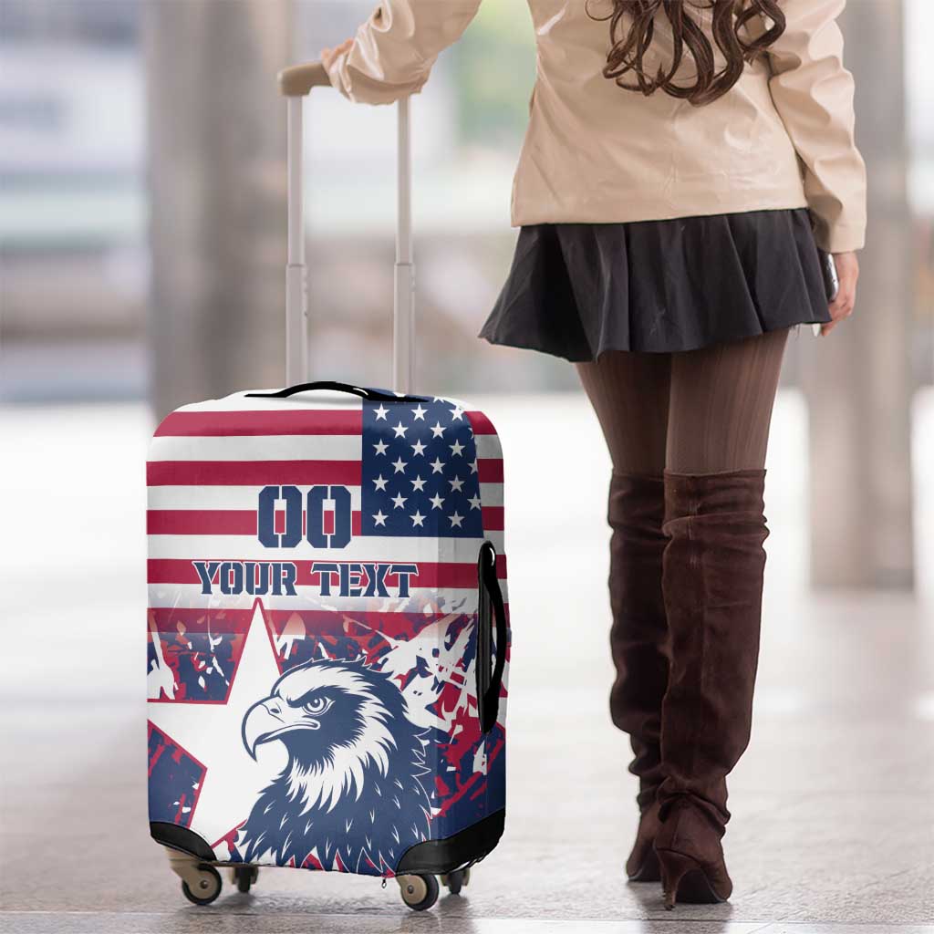Custom USA Rugby Luggage Cover Pacific Go Eagles 2024 - Wonder Print Shop