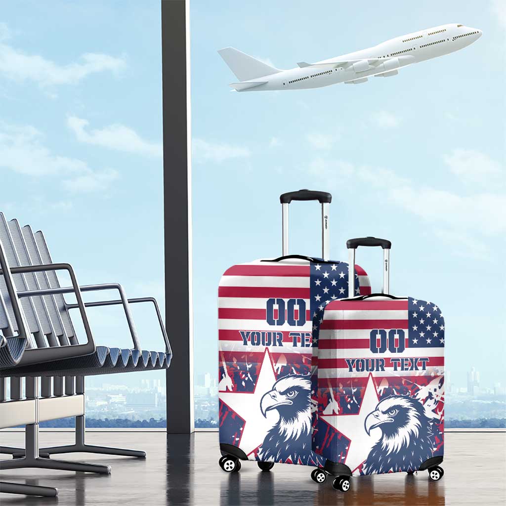 Custom USA Rugby Luggage Cover Pacific Go Eagles 2024 - Wonder Print Shop