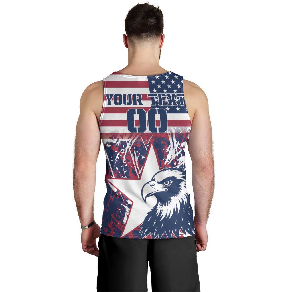Custom USA Rugby Men Tank Top Pacific Go Eagles 2024 - Wonder Print Shop