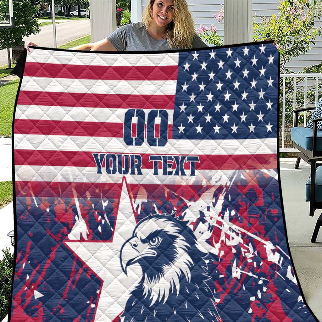 Custom USA Rugby Quilt Pacific Go Eagles 2024 - Wonder Print Shop