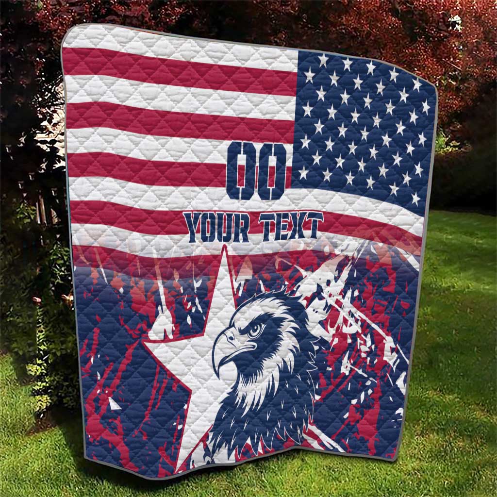 Custom USA Rugby Quilt Pacific Go Eagles 2024 - Wonder Print Shop