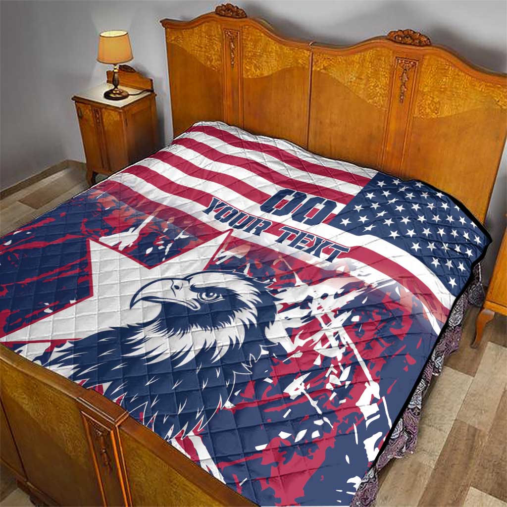Custom USA Rugby Quilt Pacific Go Eagles 2024 - Wonder Print Shop
