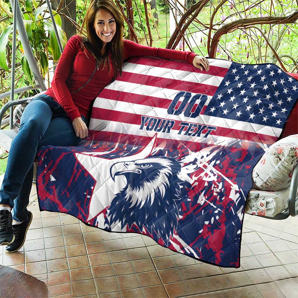 Custom USA Rugby Quilt Pacific Go Eagles 2024 - Wonder Print Shop