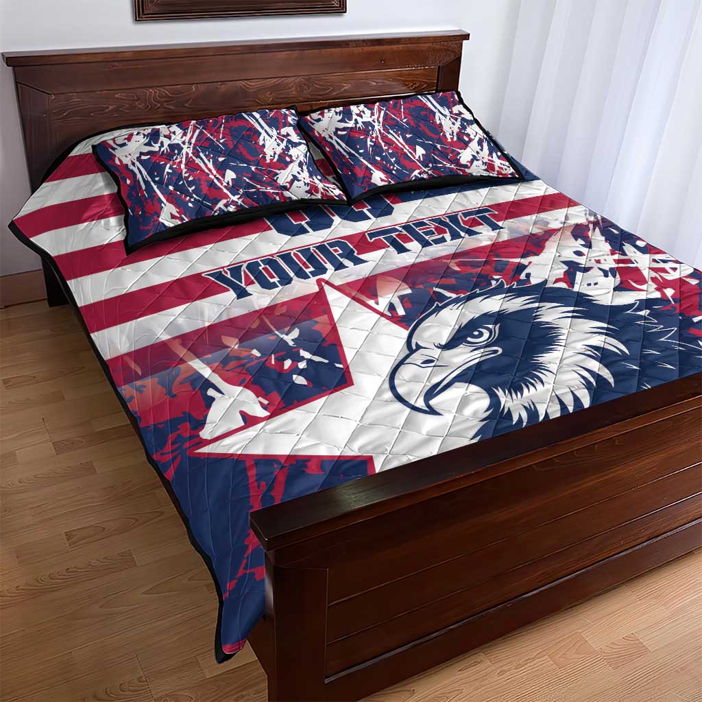 Custom USA Rugby Quilt Bed Set Pacific Go Eagles 2024 - Wonder Print Shop