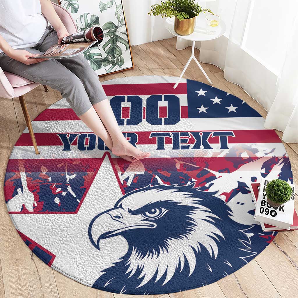 Custom USA Rugby Round Carpet Pacific Go Eagles 2024