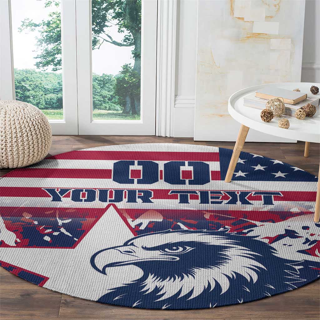 Custom USA Rugby Round Carpet Pacific Go Eagles 2024