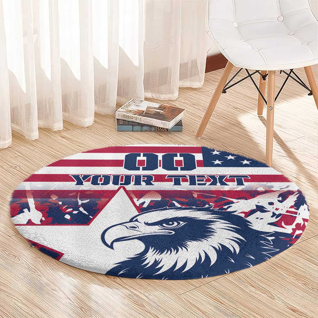 Custom USA Rugby Round Carpet Pacific Go Eagles 2024