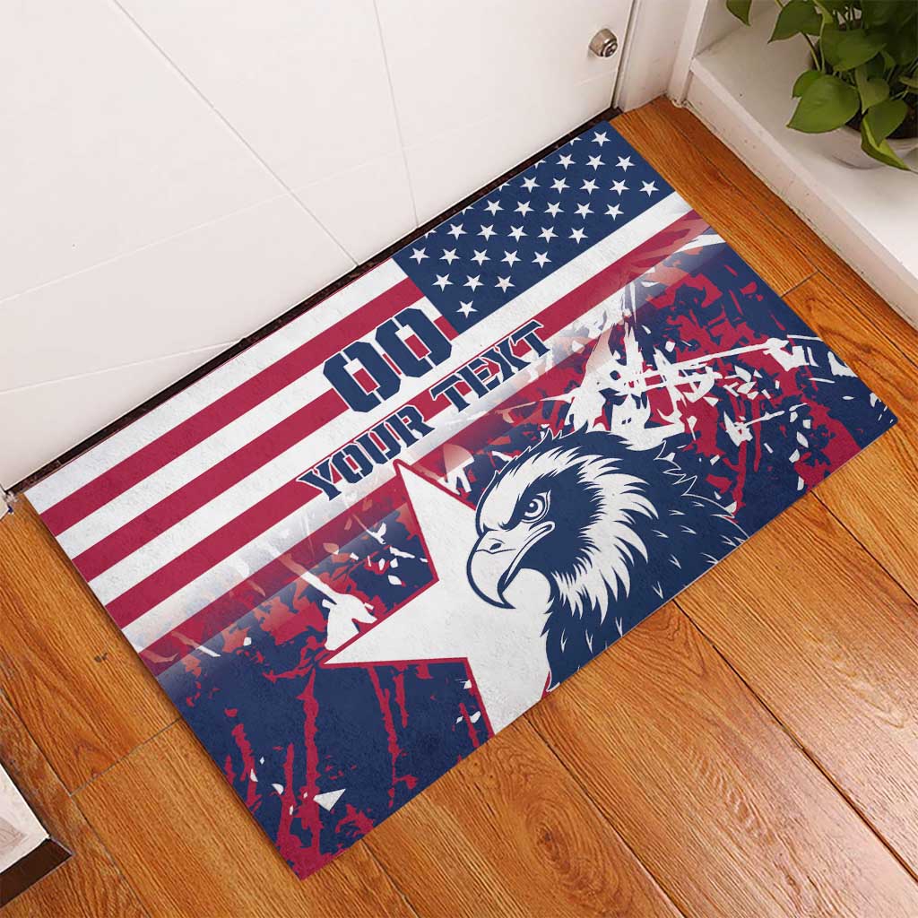 Custom USA Rugby Rubber Doormat Pacific Go Eagles 2024 - Wonder Print Shop