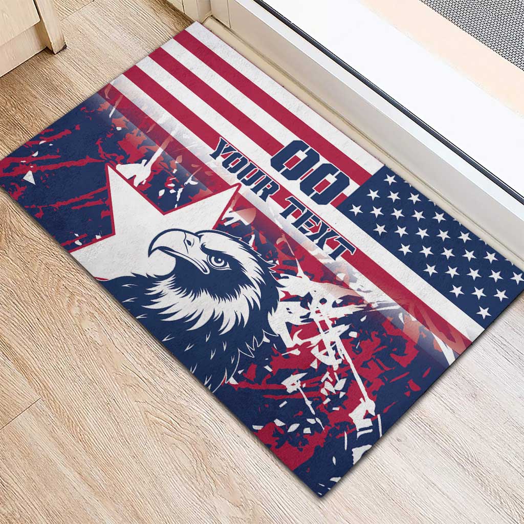 Custom USA Rugby Rubber Doormat Pacific Go Eagles 2024 - Wonder Print Shop