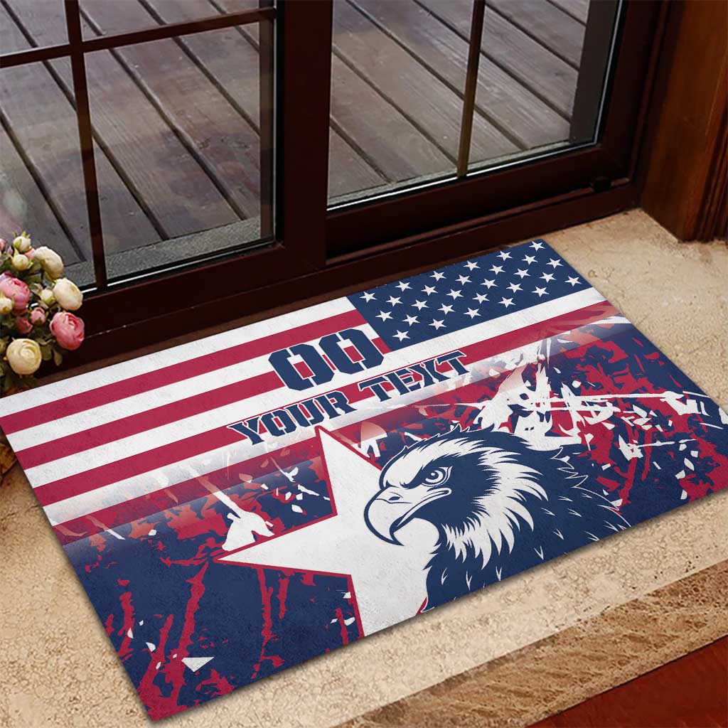 Custom USA Rugby Rubber Doormat Pacific Go Eagles 2024 - Wonder Print Shop