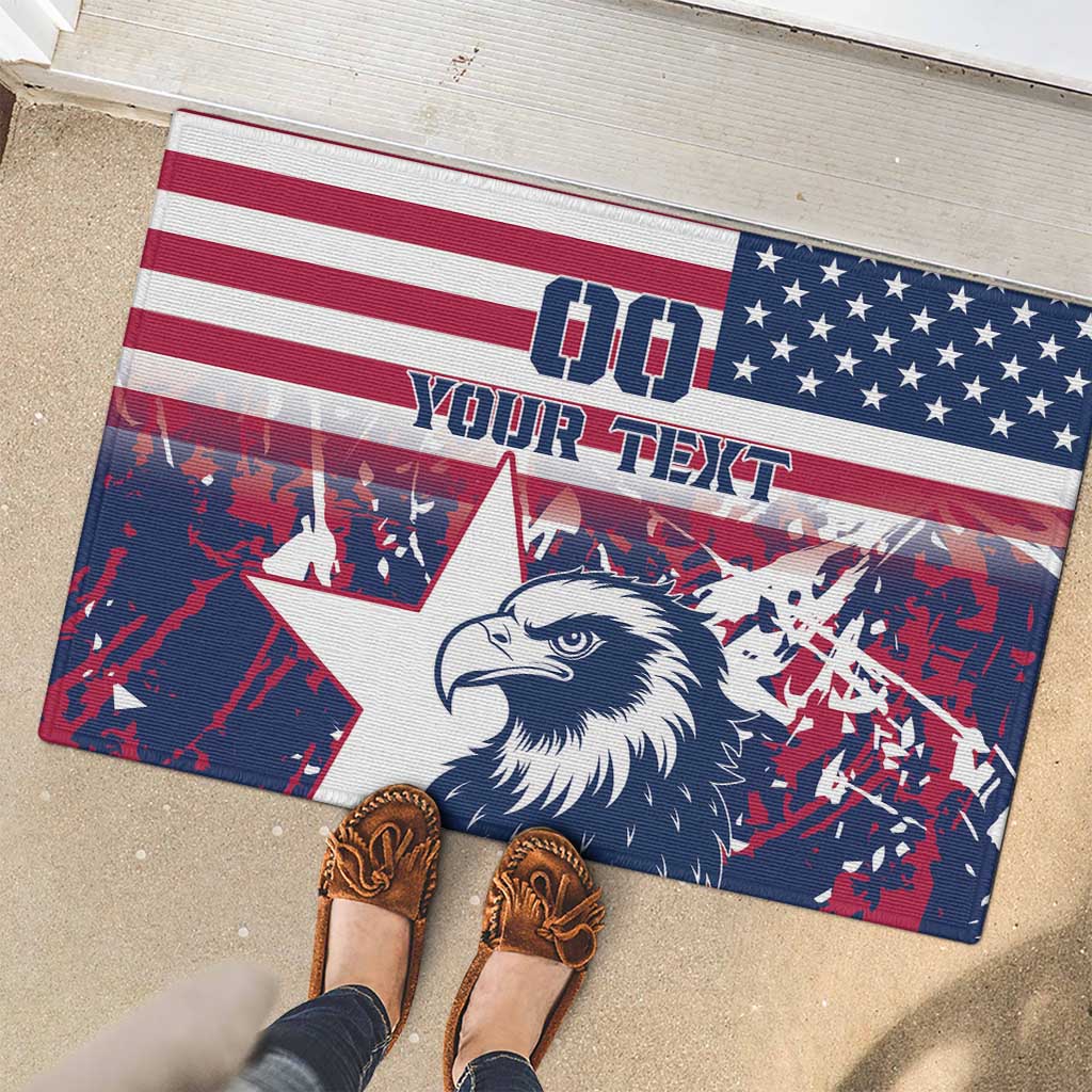 Custom USA Rugby Rubber Doormat Pacific Go Eagles 2024 - Wonder Print Shop