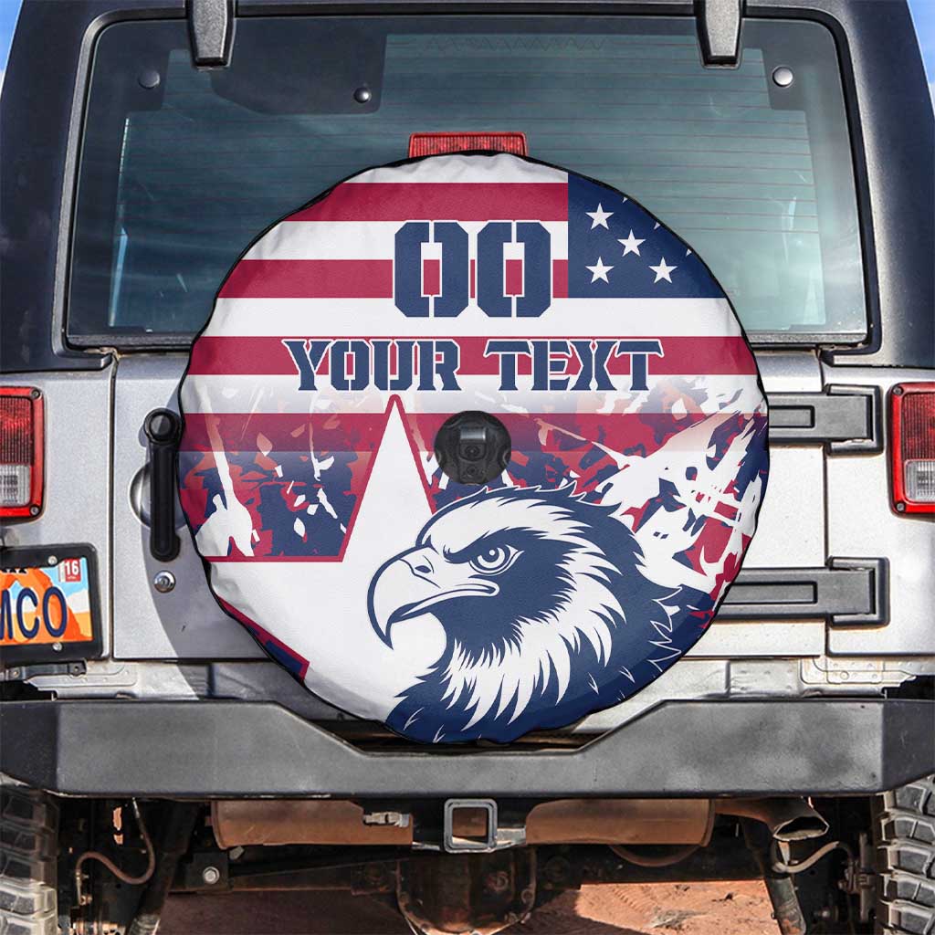 Custom USA Rugby Spare Tire Cover Pacific Go Eagles 2024 - Wonder Print Shop