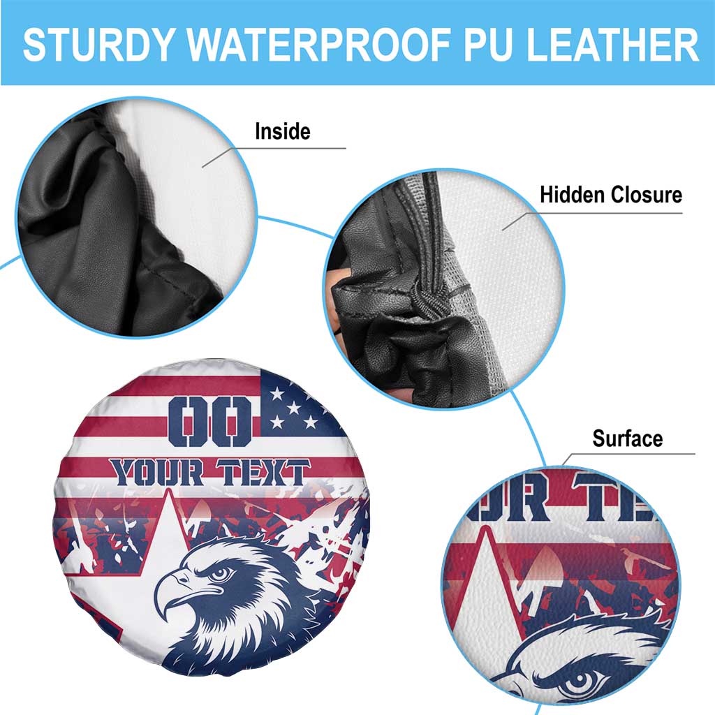 Custom USA Rugby Spare Tire Cover Pacific Go Eagles 2024 - Wonder Print Shop