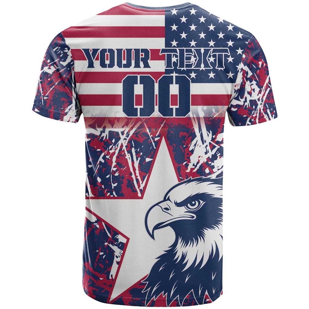Custom USA Rugby T Shirt Pacific Go Eagles 2024 - Wonder Print Shop