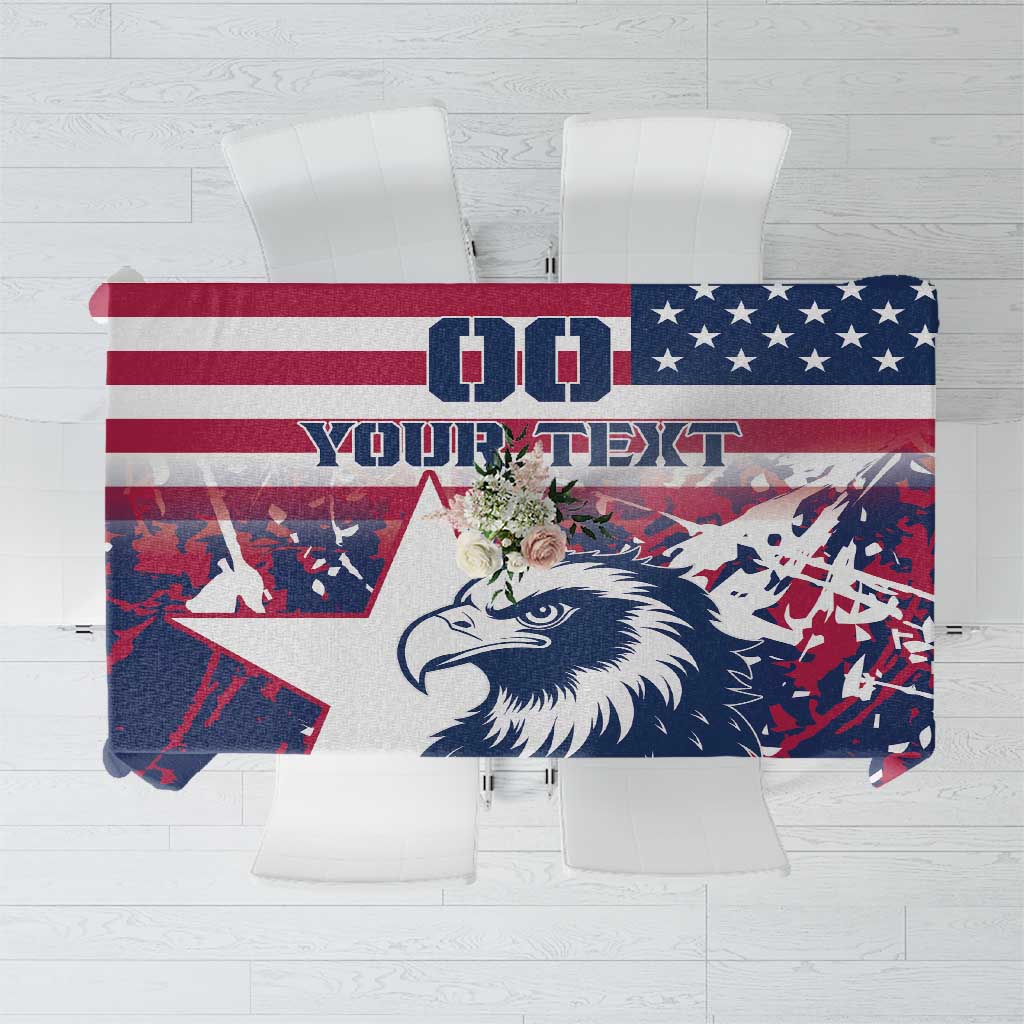 Custom USA Rugby Tablecloth Pacific Go Eagles 2024 - Wonder Print Shop
