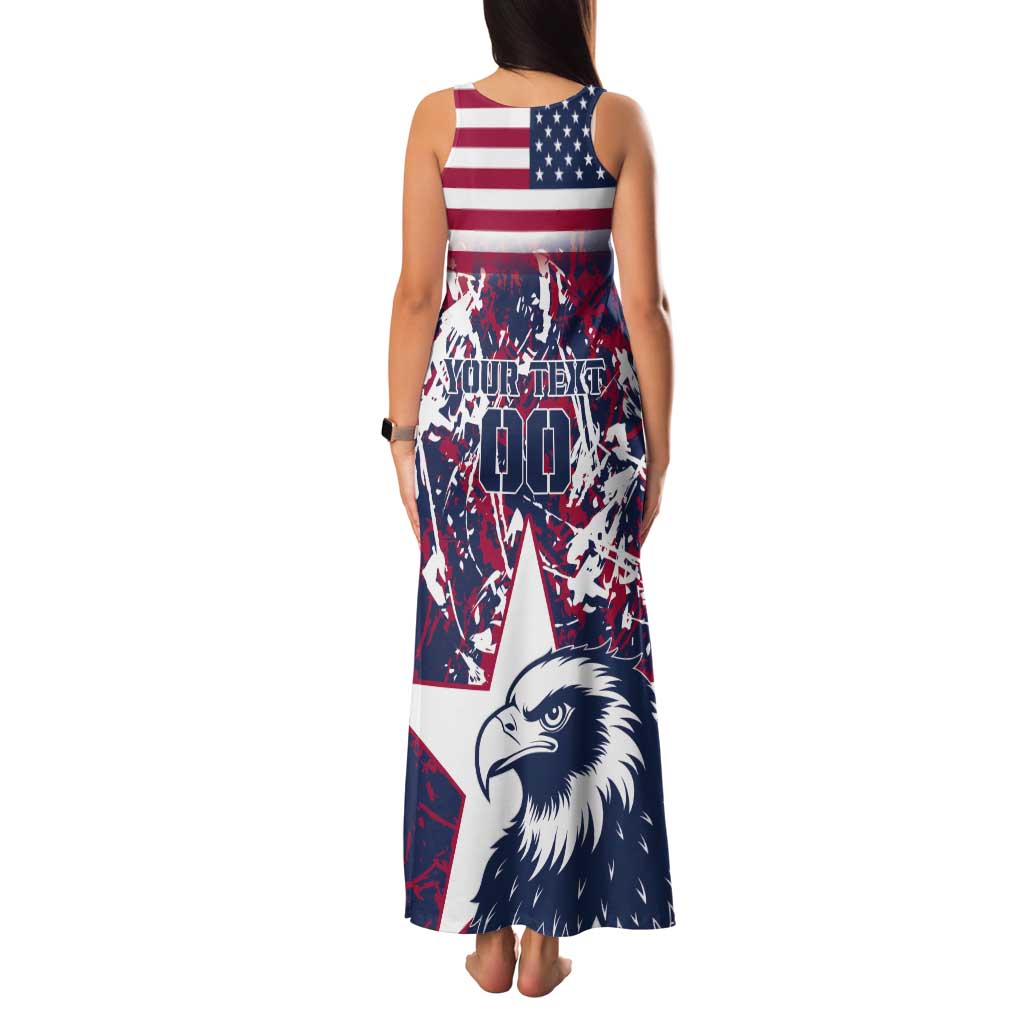 Custom USA Rugby Tank Maxi Dress Pacific Go Eagles 2024 - Wonder Print Shop