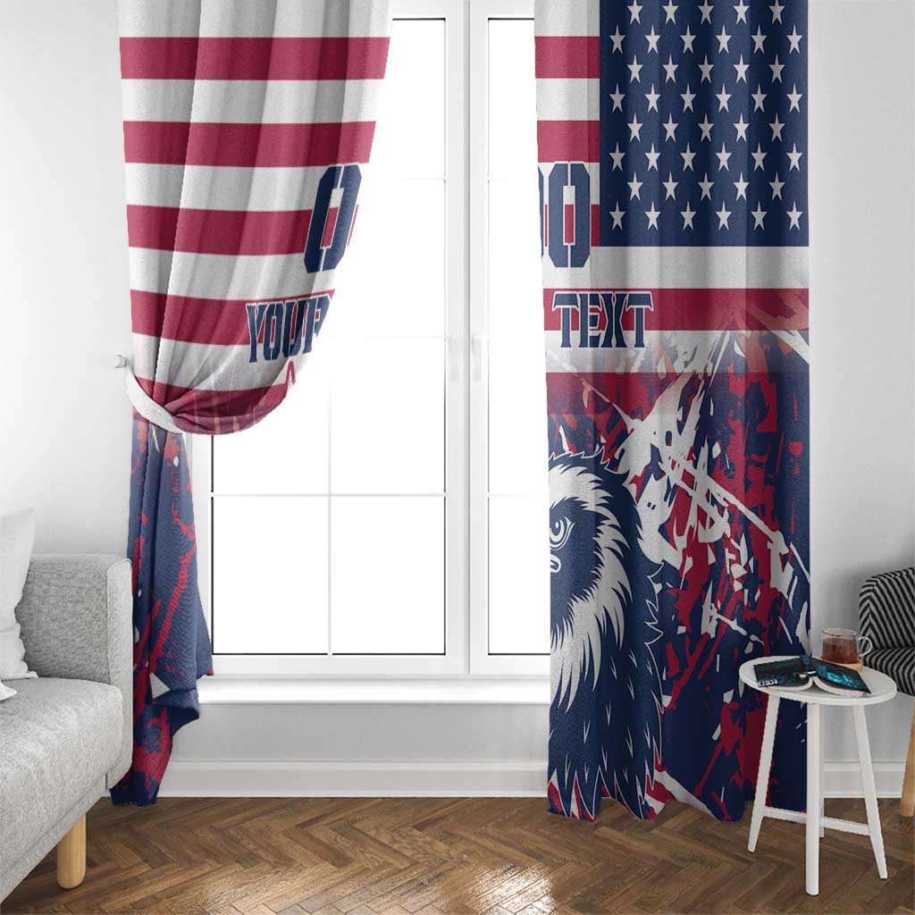Custom USA Rugby Window Curtain Pacific Go Eagles 2024 - Wonder Print Shop