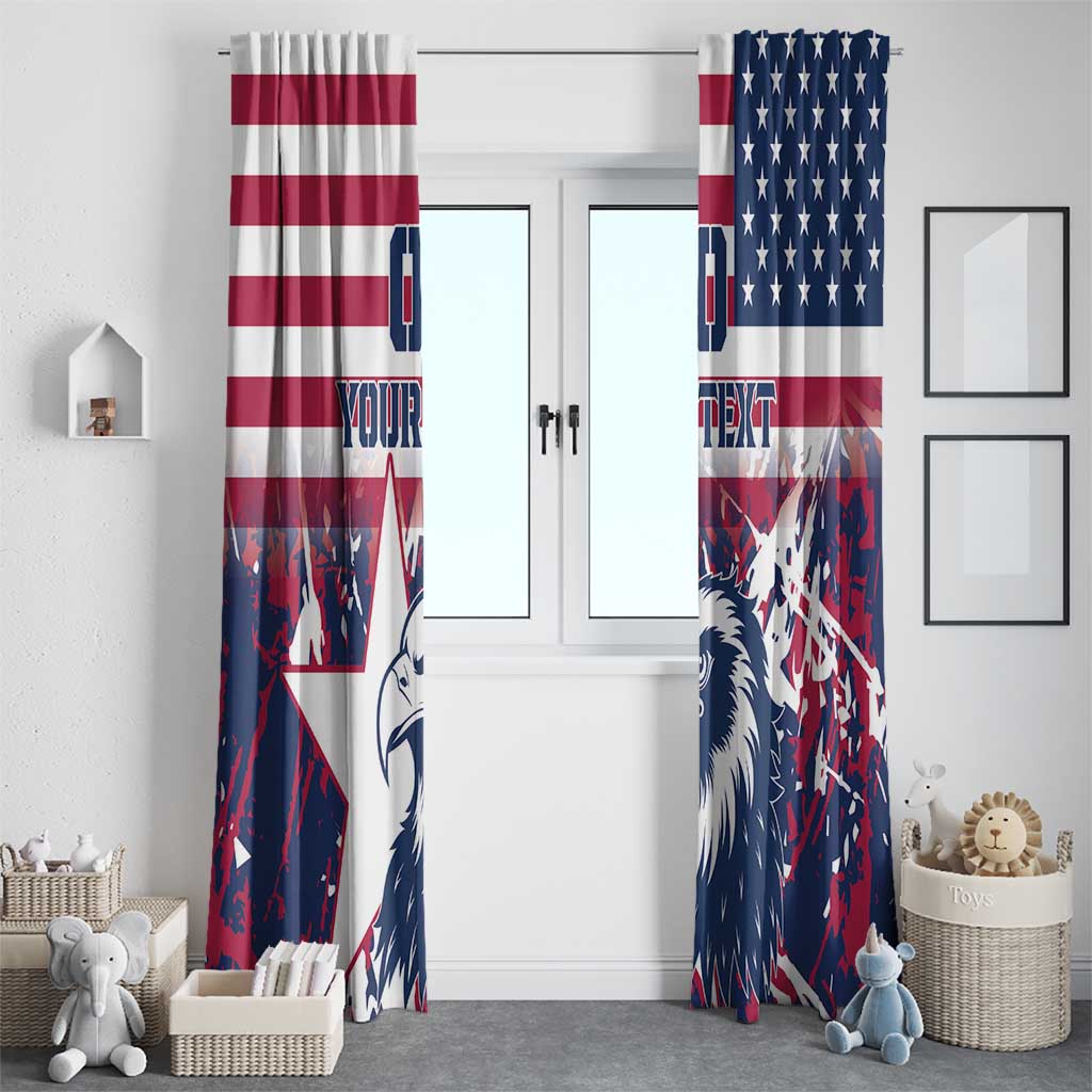 Custom USA Rugby Window Curtain Pacific Go Eagles 2024 - Wonder Print Shop