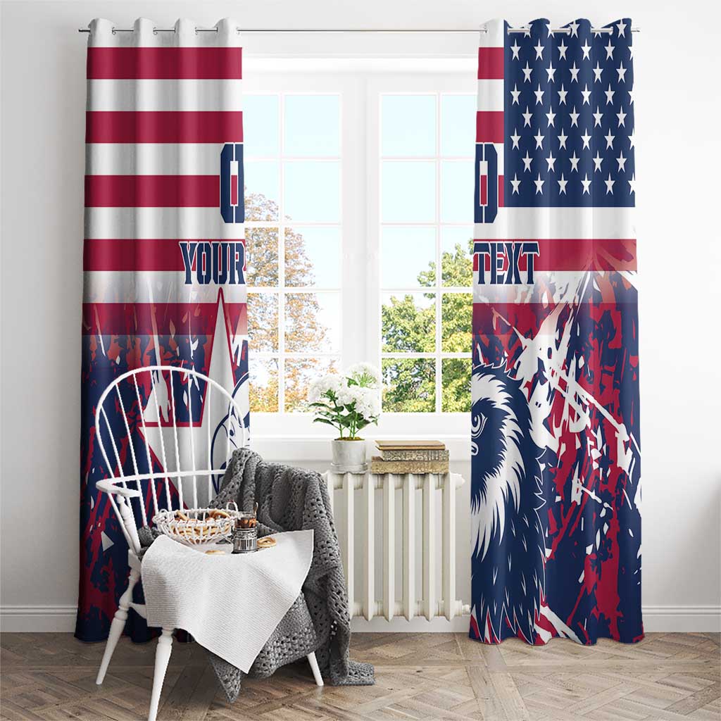 Custom USA Rugby Window Curtain Pacific Go Eagles 2024 - Wonder Print Shop