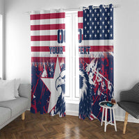 Custom USA Rugby Window Curtain Pacific Go Eagles 2024 - Wonder Print Shop