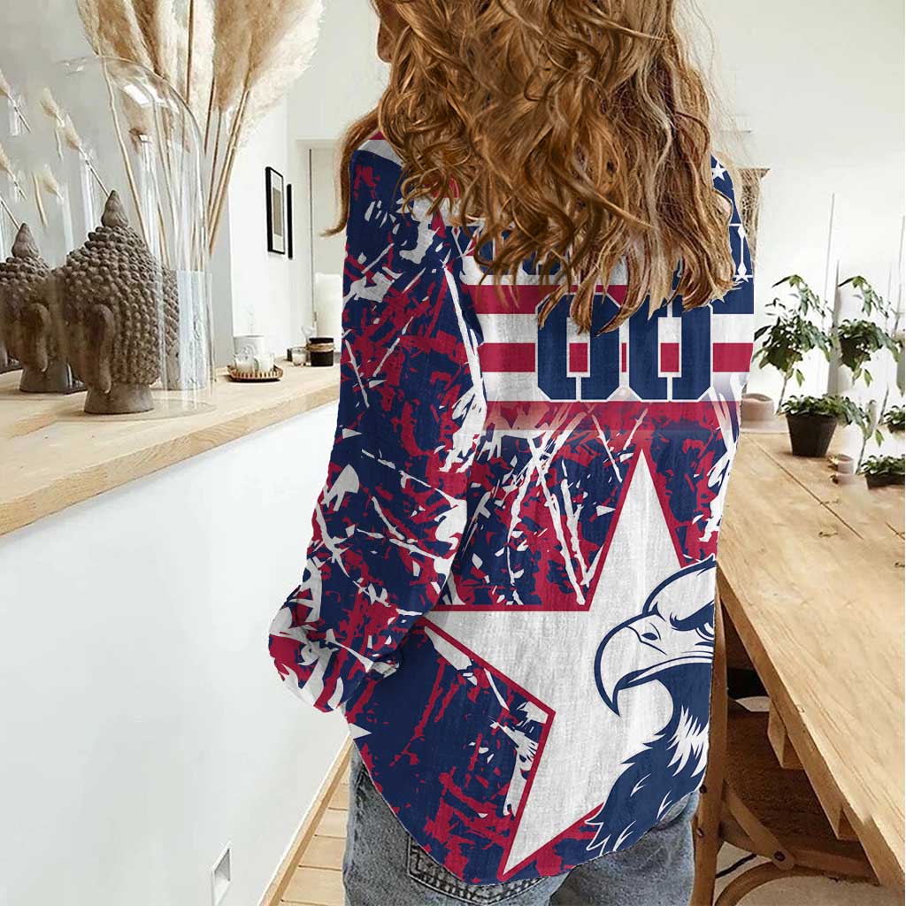 Custom USA Rugby Women Casual Shirt Pacific Go Eagles 2024 - Wonder Print Shop