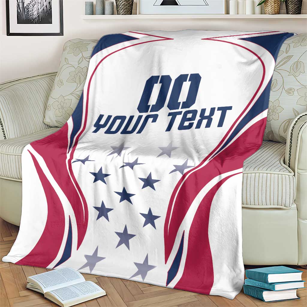 Custom USA Rugby Blanket Simple Style