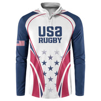 Custom USA Rugby Button Sweatshirt Simple Style - Wonder Print Shop
