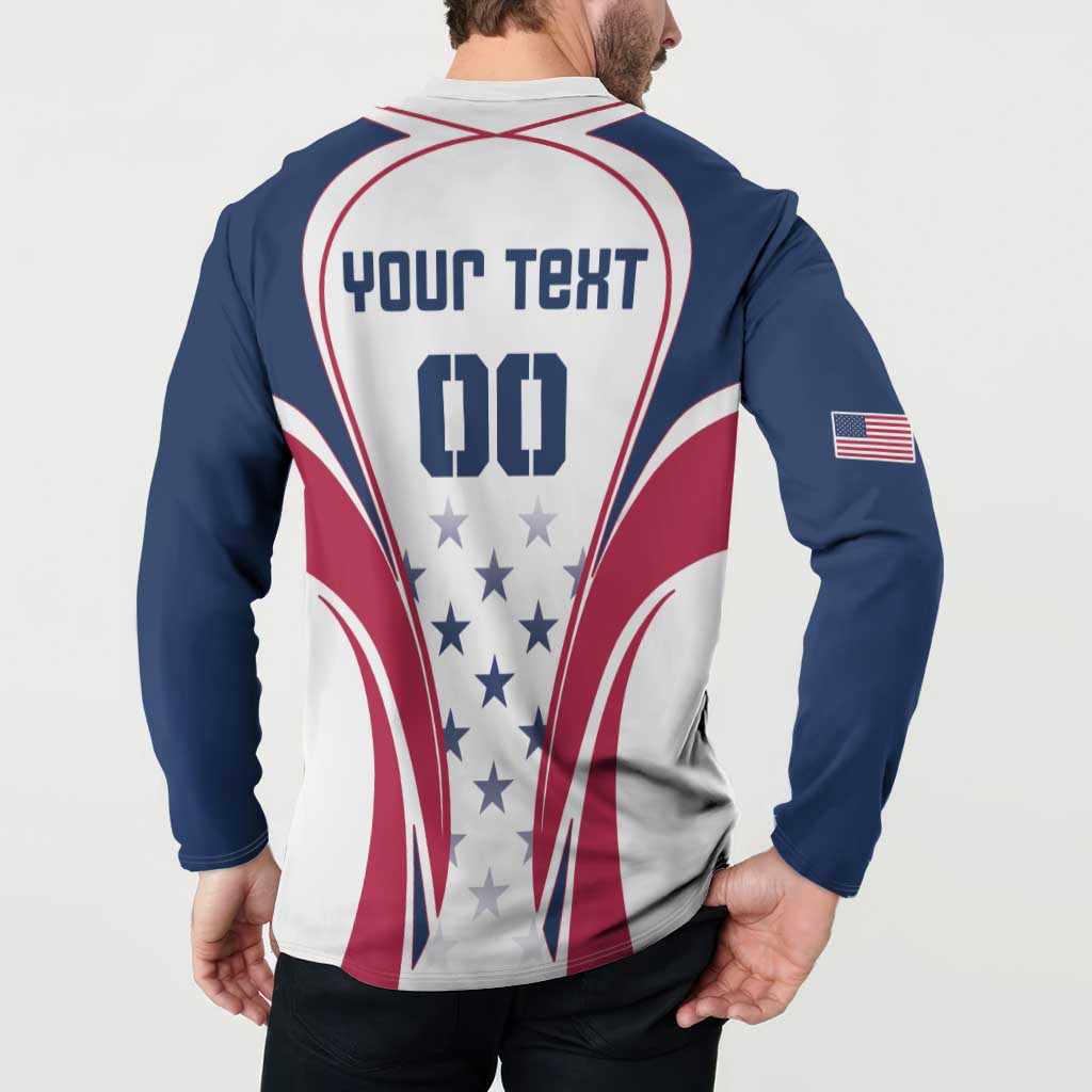 Custom USA Rugby Button Sweatshirt Simple Style - Wonder Print Shop