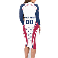 Custom USA Rugby Family Matching Long Sleeve Bodycon Dress and Hawaiian Shirt Simple Style - Wonder Print Shop