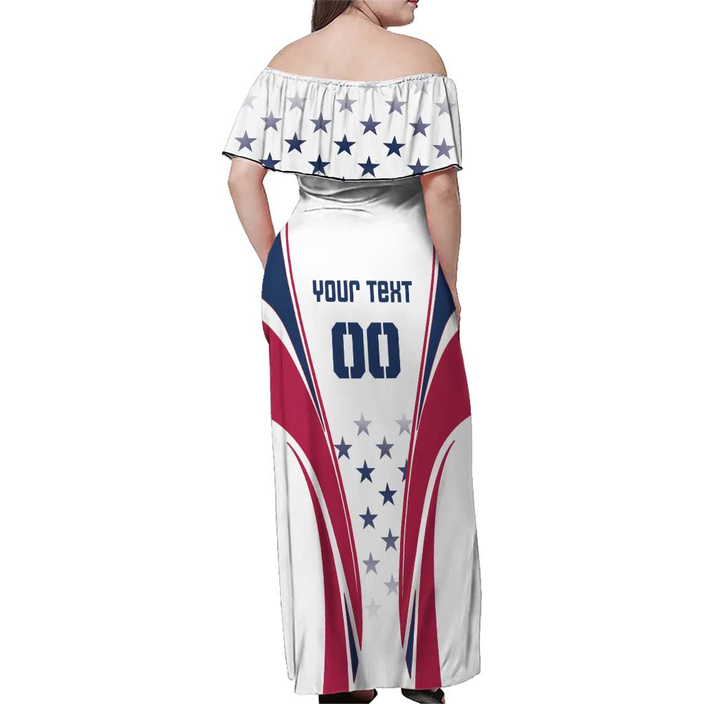 Custom USA Rugby Family Matching Off Shoulder Maxi Dress and Hawaiian Shirt Simple Style - Wonder Print Shop