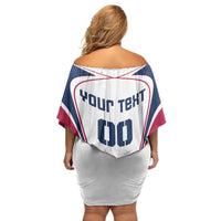 Custom USA Rugby Family Matching Off Shoulder Short Dress and Hawaiian Shirt Simple Style - Wonder Print Shop