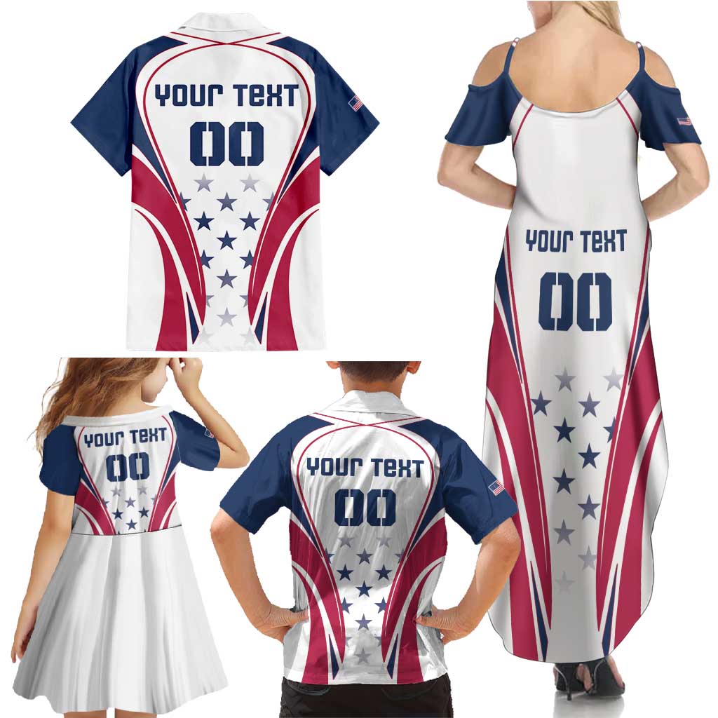 Custom USA Rugby Family Matching Summer Maxi Dress and Hawaiian Shirt Simple Style - Wonder Print Shop