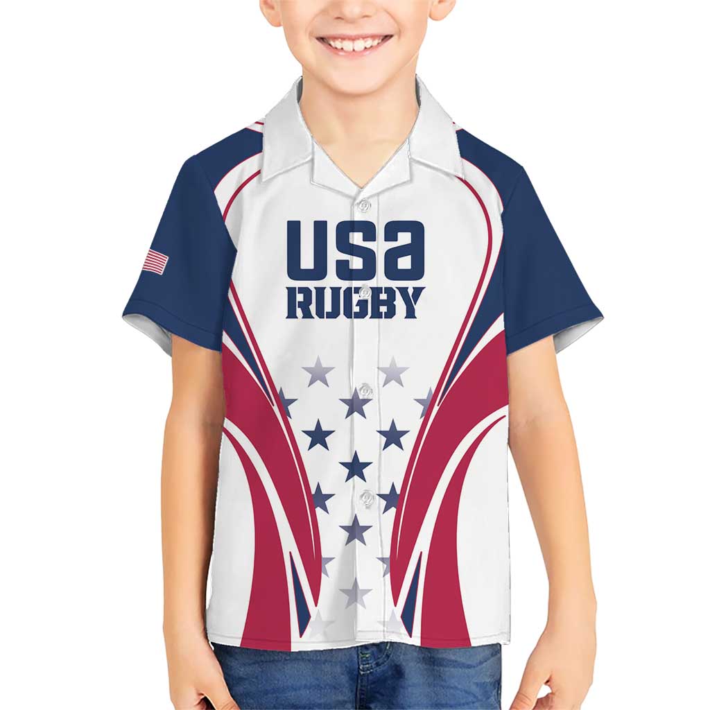 Custom USA Rugby Kid Hawaiian Shirt Simple Style - Wonder Print Shop
