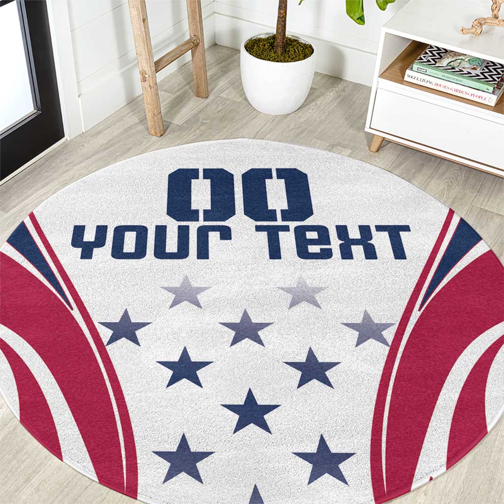 Custom USA Rugby Round Carpet Simple Style