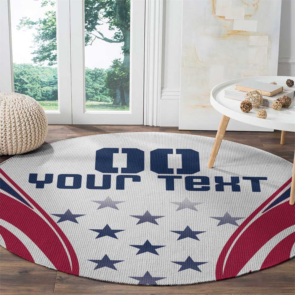Custom USA Rugby Round Carpet Simple Style