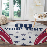 Custom USA Rugby Round Carpet Simple Style