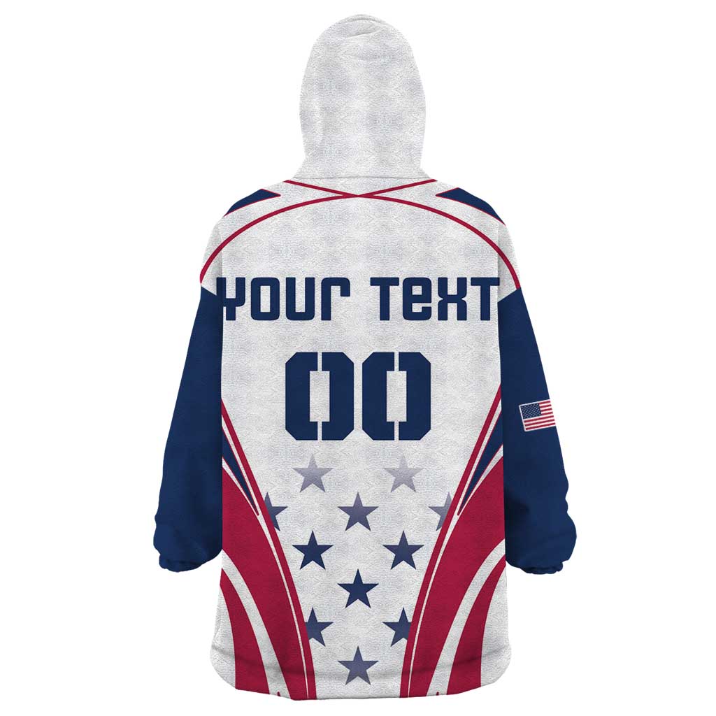 Custom USA Rugby Wearable Blanket Hoodie Simple Style - Wonder Print Shop