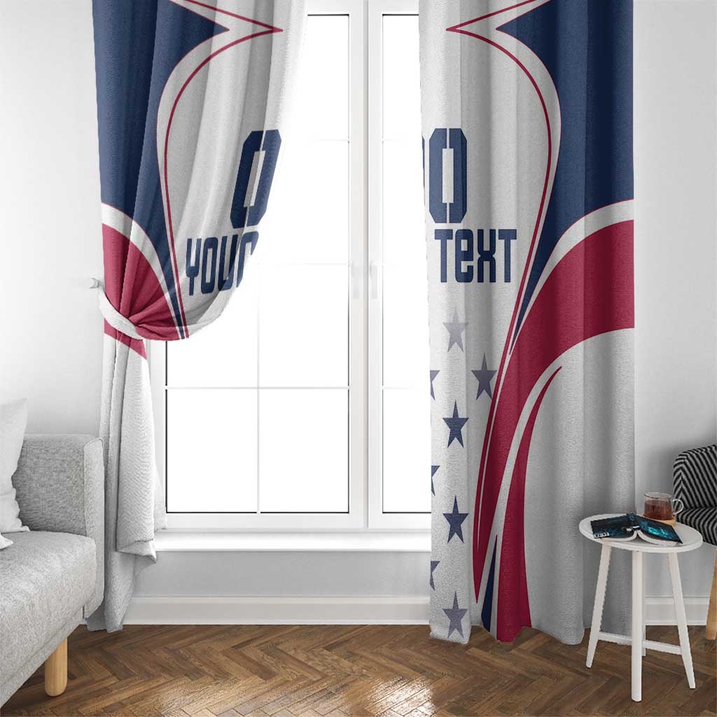 Custom USA Rugby Window Curtain Simple Style - Wonder Print Shop