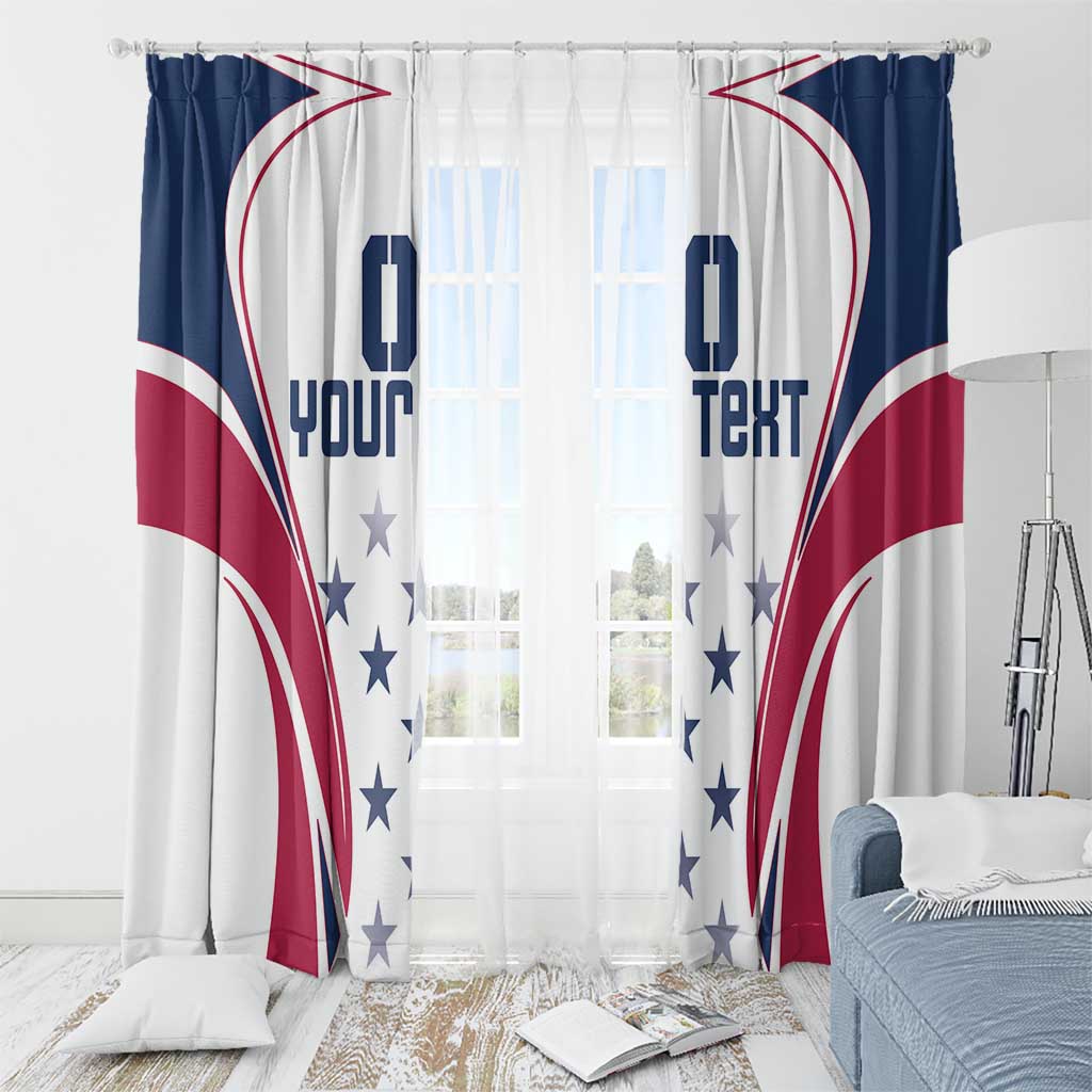 Custom USA Rugby Window Curtain Simple Style - Wonder Print Shop