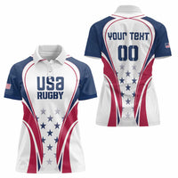 Custom USA Rugby Women Polo Shirt Simple Style - Wonder Print Shop