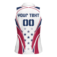 Custom USA Rugby Women Sleeveless Polo Shirt Simple Style - Wonder Print Shop