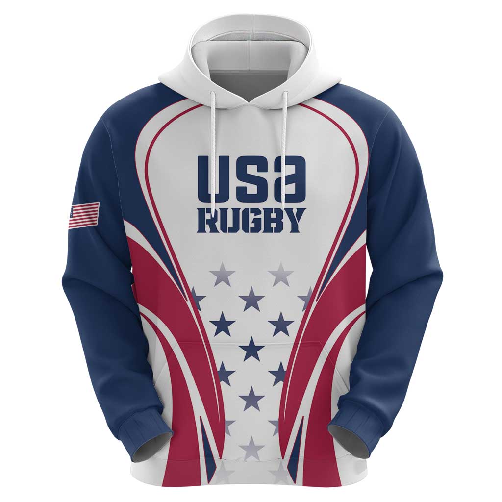 Custom USA Rugby Zip Hoodie Simple Style - Wonder Print Shop