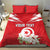 Personalized Tunisia Bedding Set Jasmine Flower and Emblem - Wonder Print Shop
