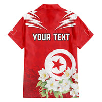 Personalized Tunisia Family Matching Long Sleeve Bodycon Dress and Hawaiian Shirt Jasmine Flower and Emblem - Wonder Print Shop