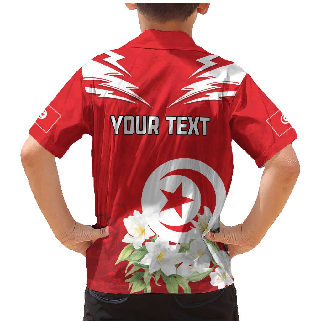 Personalized Tunisia Family Matching Mermaid Dress and Hawaiian Shirt Jasmine Flower and Emblem - Wonder Print Shop