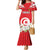 Personalized Tunisia Family Matching Mermaid Dress and Hawaiian Shirt Jasmine Flower and Emblem - Wonder Print Shop