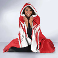 Personalized Tunisia Hooded Blanket Jasmine Flower and Emblem