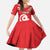 Personalized Tunisia Kid Short Sleeve Dress Jasmine Flower and Emblem - Wonder Print Shop