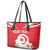 Personalized Tunisia Leather Tote Bag Jasmine Flower and Emblem - Wonder Print Shop