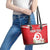Personalized Tunisia Leather Tote Bag Jasmine Flower and Emblem - Wonder Print Shop